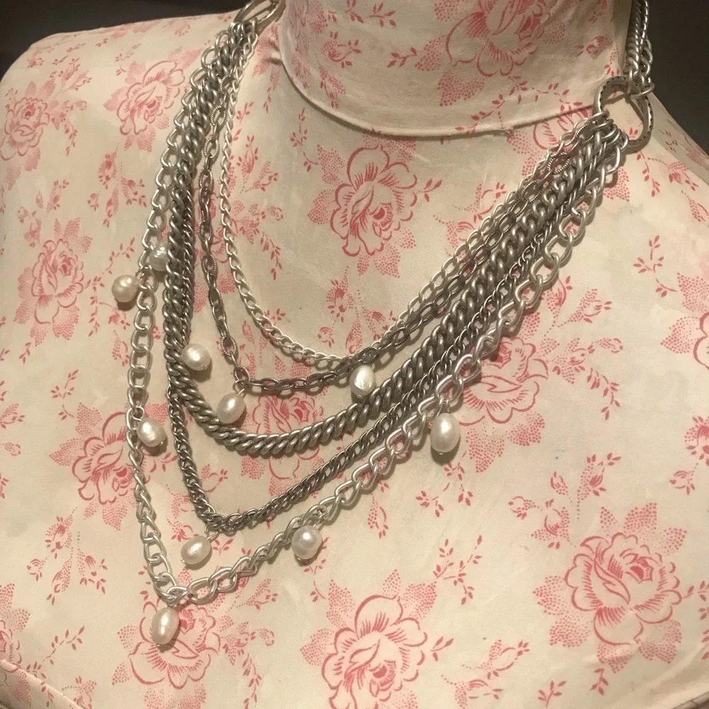 Stella & Dot Avery Chain Pearl Necklace​​​​​​​​ - Picture 3 of 5